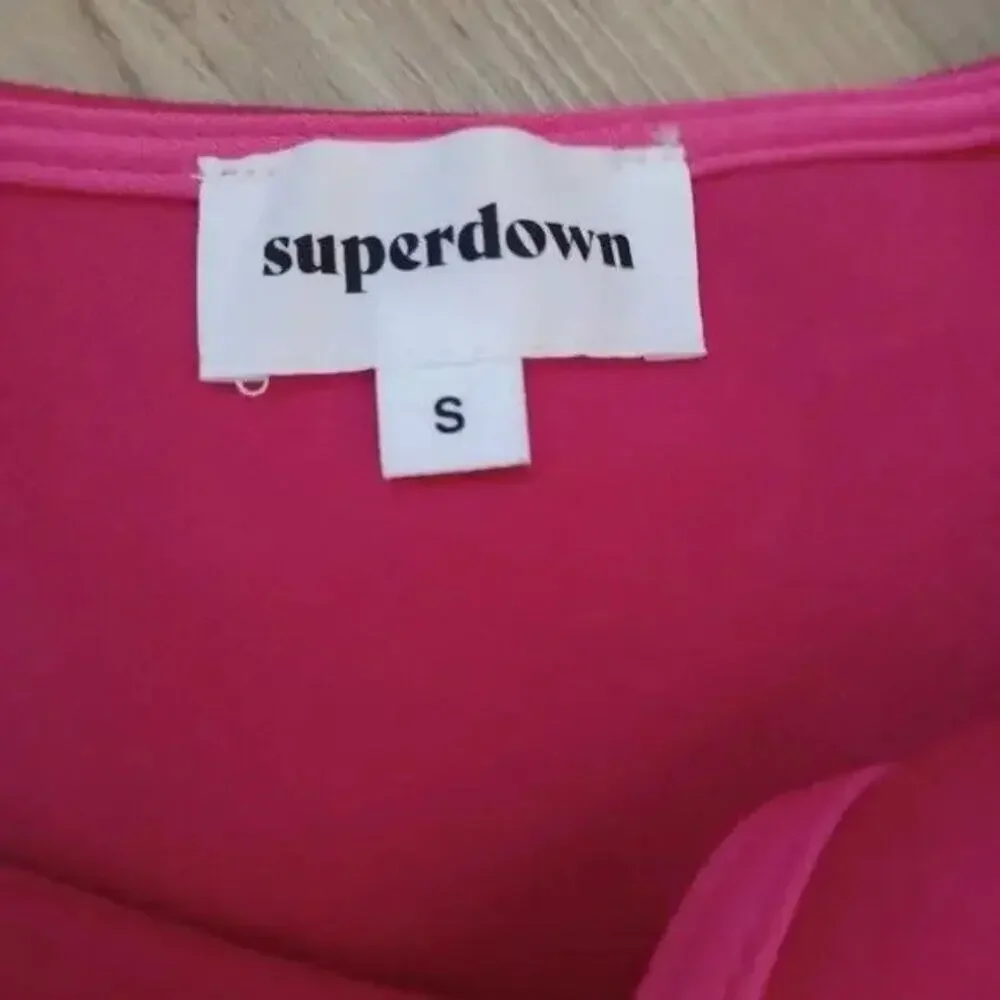 Superdown Nava One Shoulder Mini Dress Hot Pink Cut Out Small NWT - Picture 3 of 11